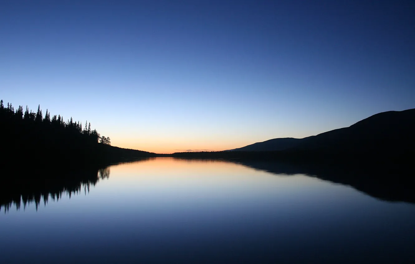 Photo wallpaper lake, reflection, shadow, Minimalism