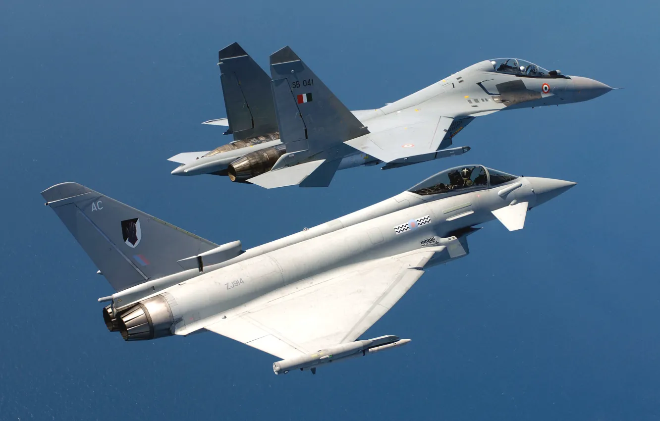 Photo wallpaper Sea, The plane, Fighter, 2000, Aviation, BBC, The MiG-29, Mirage