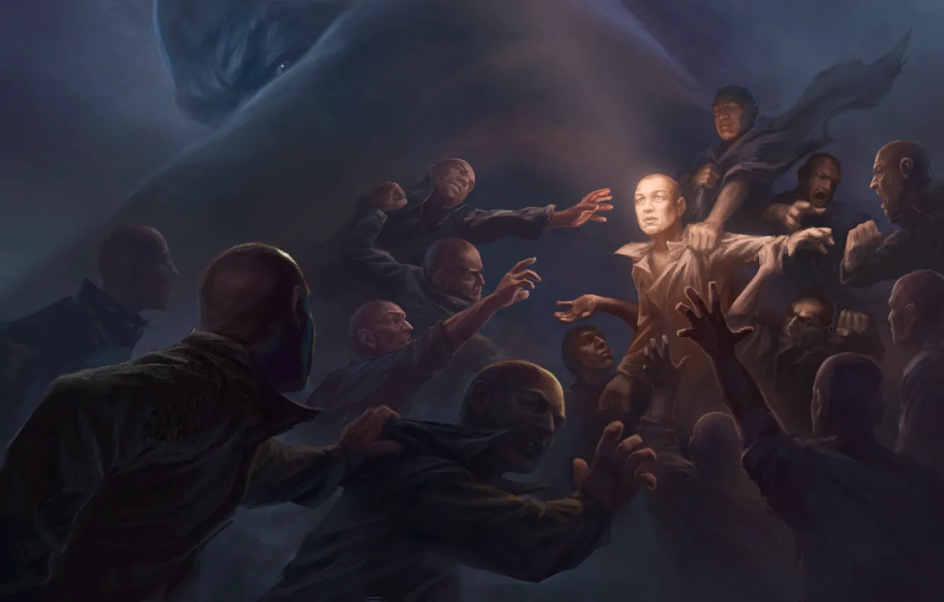 Photo wallpaper the crowd, people, fight, art, personality, Split, Kevin Wendell Crumb, multiple personality disorders