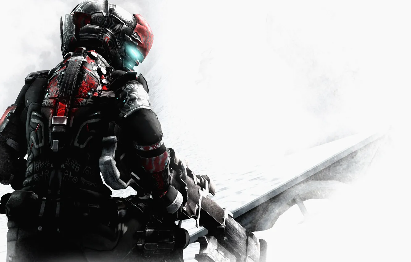 Photo wallpaper snow, weapons, the suit, Dead Space, Isaac Clarke