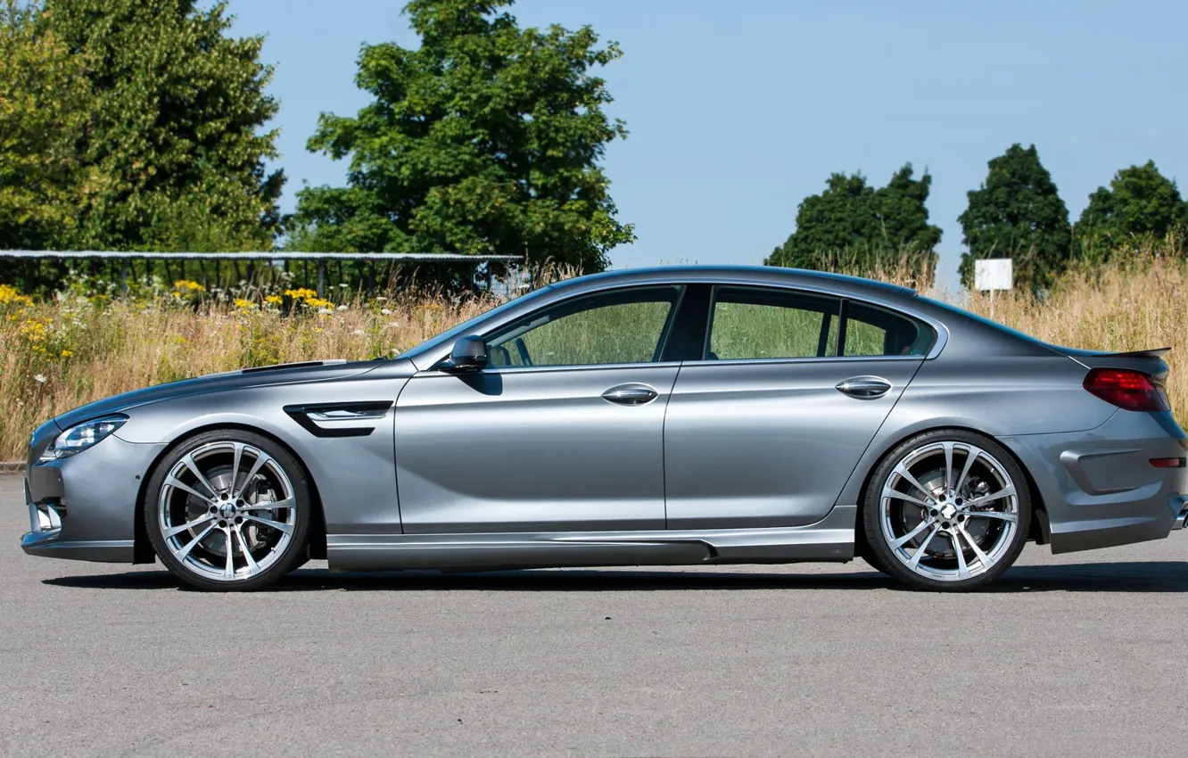 Photo wallpaper grey, drives, BMW 6-Series