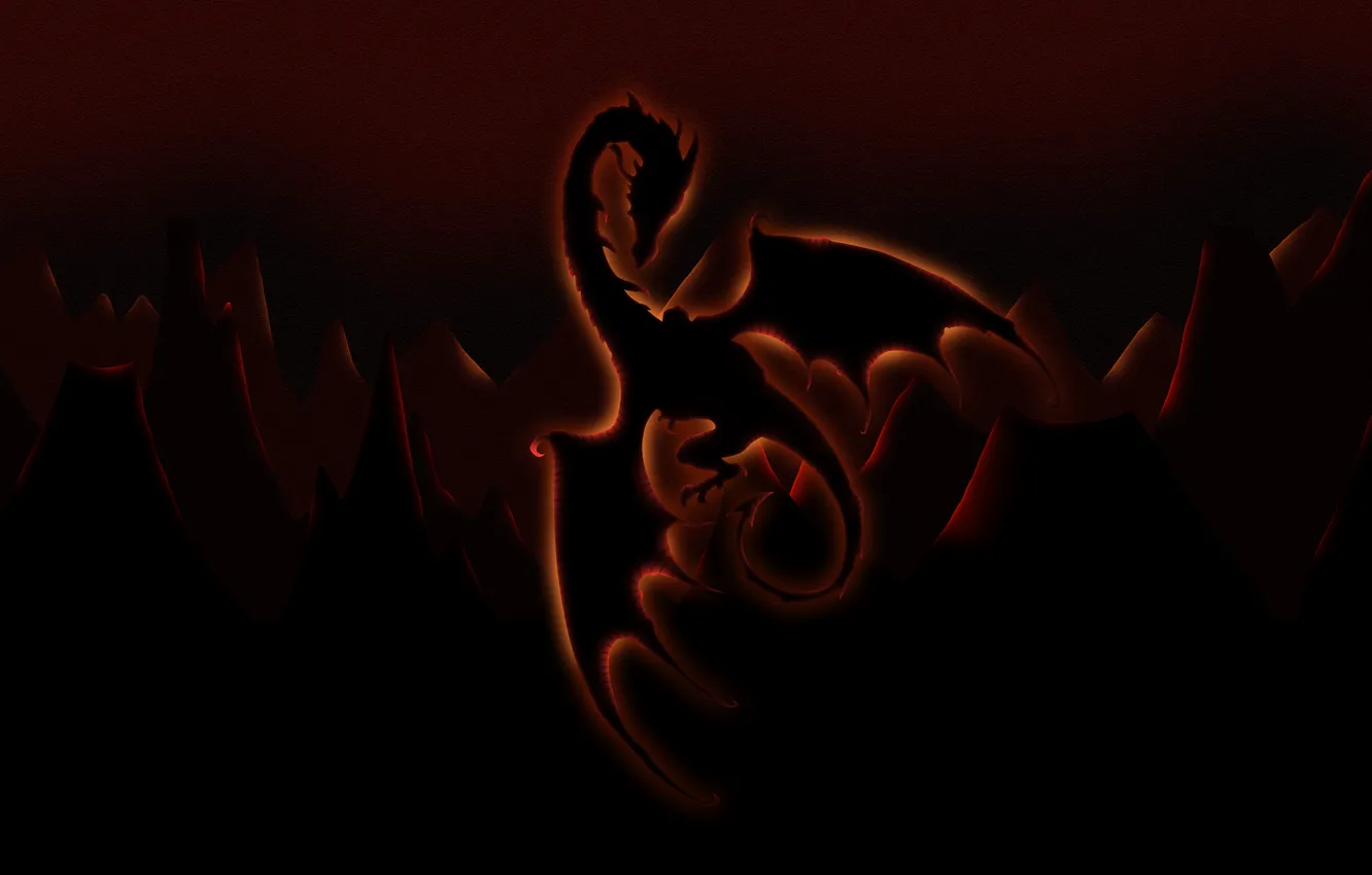 Photo wallpaper figure, glow, Dragon