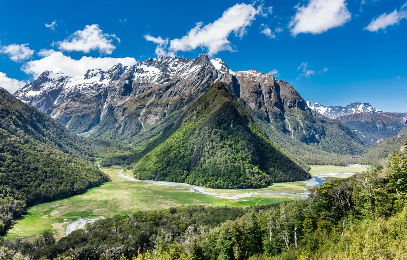 Photo wallpaper mountains, New Zealand, New Zealand, Humboldt Mountains