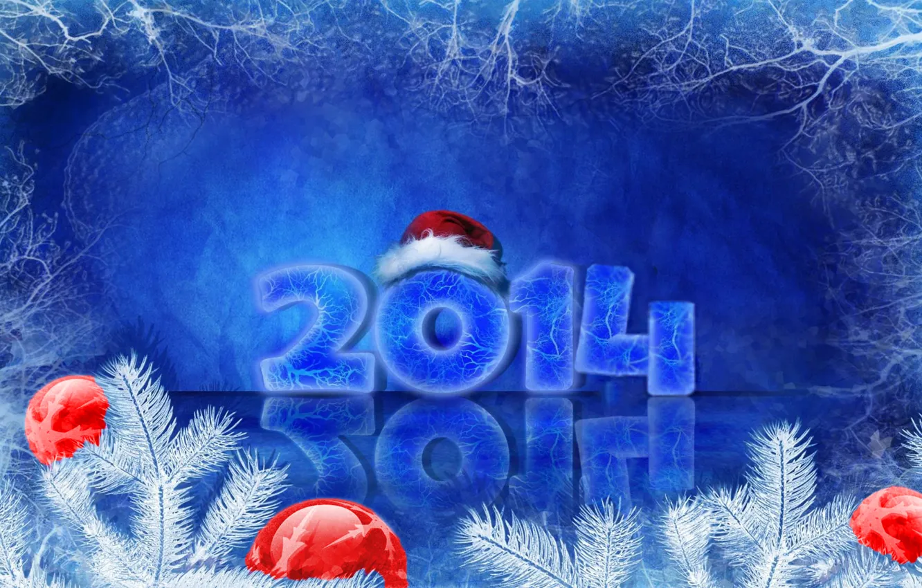 Photo wallpaper toy, new year, spruce, 2014
