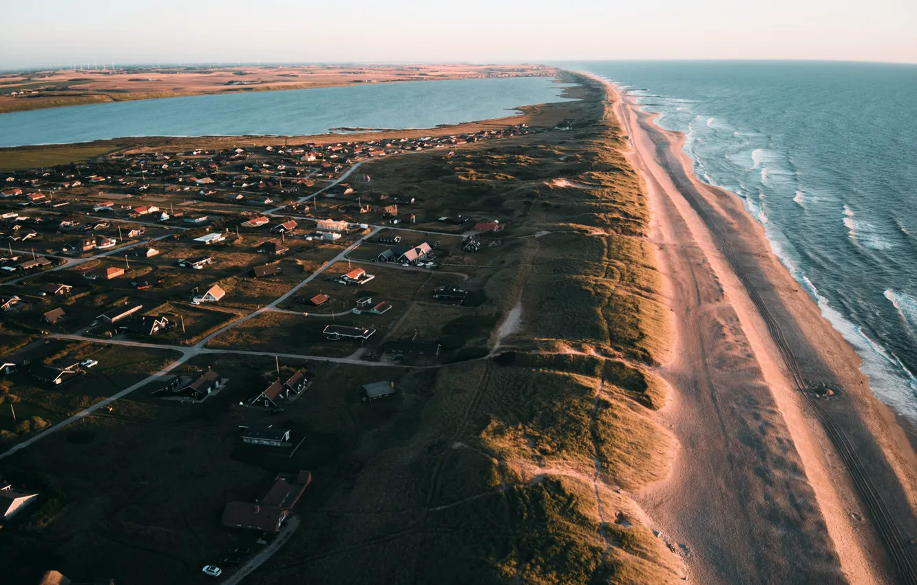 Photo wallpaper sea, ocean, landscape, water, village, David Stamm