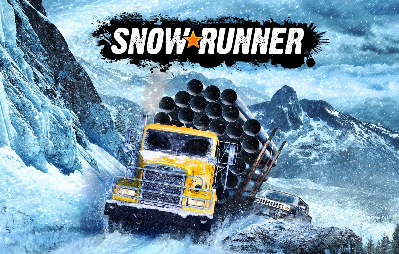 Photo wallpaper 4x4, truck, SUV, SnowRunner