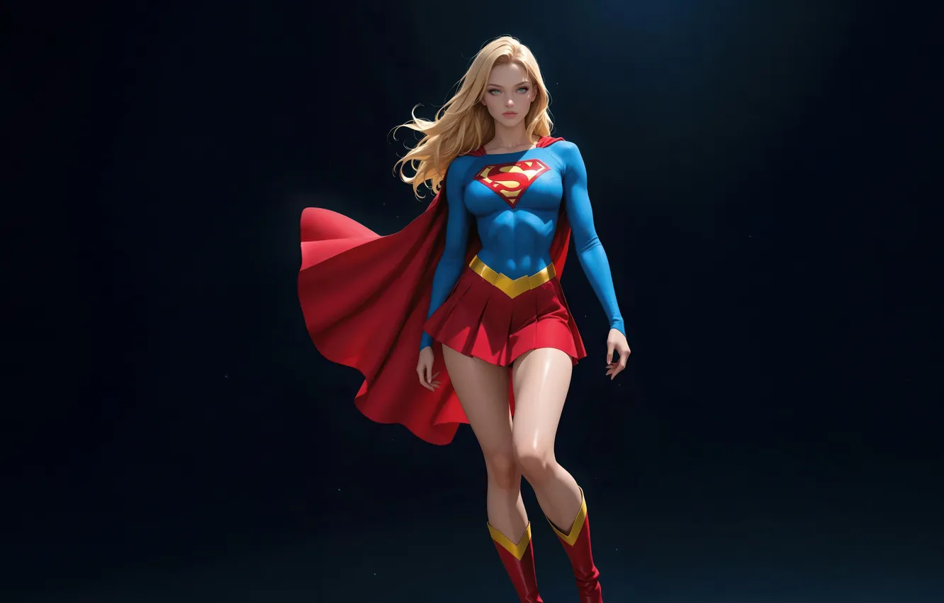 Photo wallpaper light, Rising, Supergirl