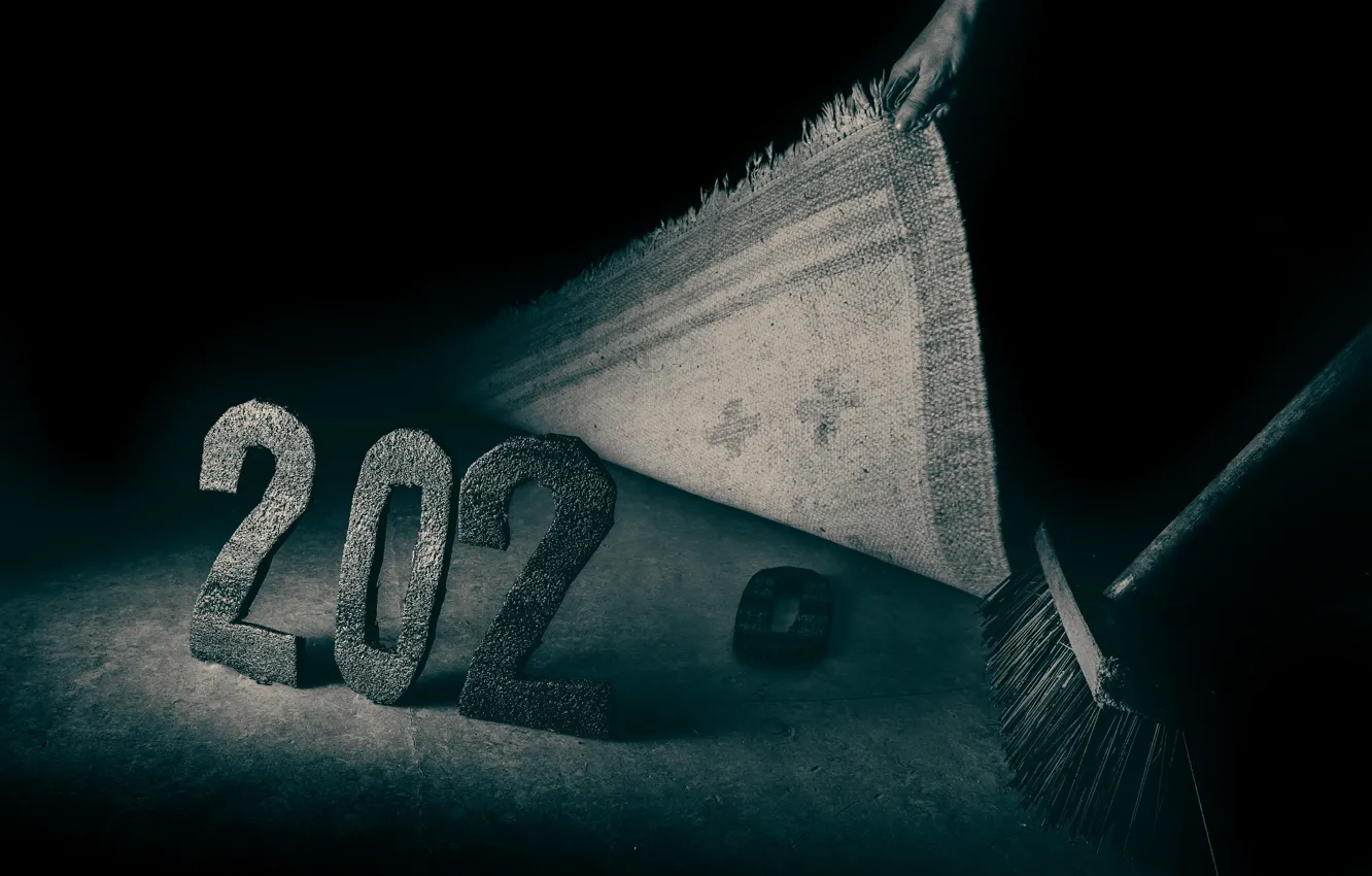Photo wallpaper broom, year, 2020