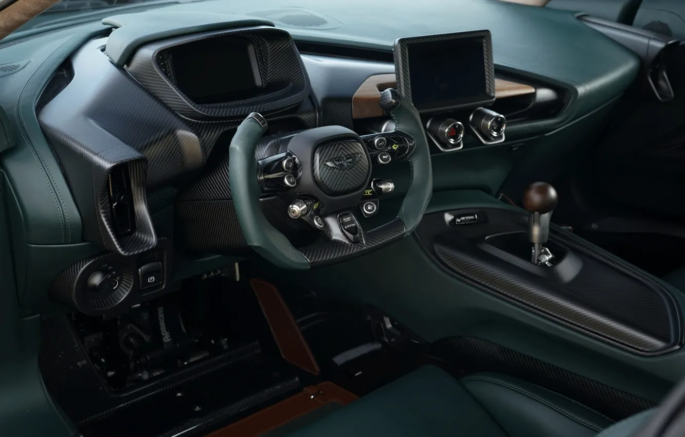 Photo wallpaper Aston Martin, coupe, devices, V12, screens, Victor, 2020