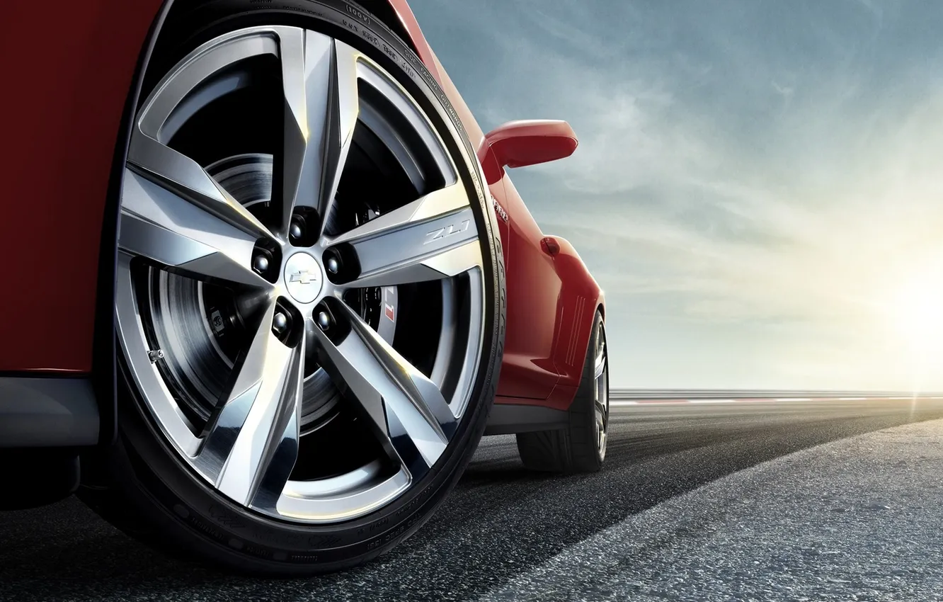 Photo wallpaper road, auto, wheel, Chevrolet, cars, Chevrolet, camaro zl1
