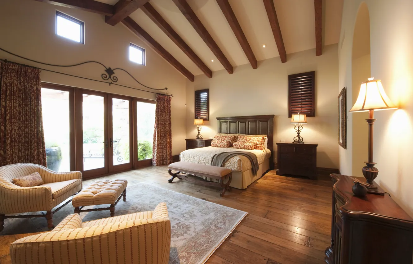 Photo wallpaper design, style, room, Villa, home, interior, bedroom