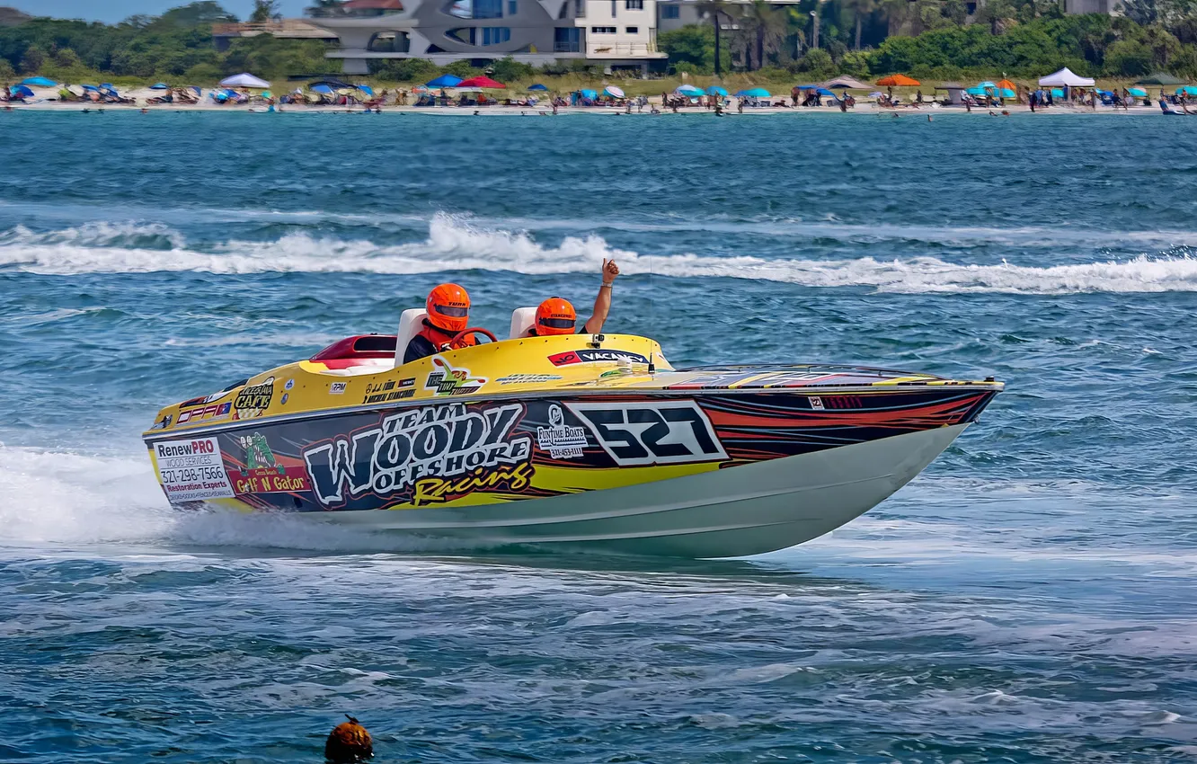 Photo wallpaper race, boat, speed
