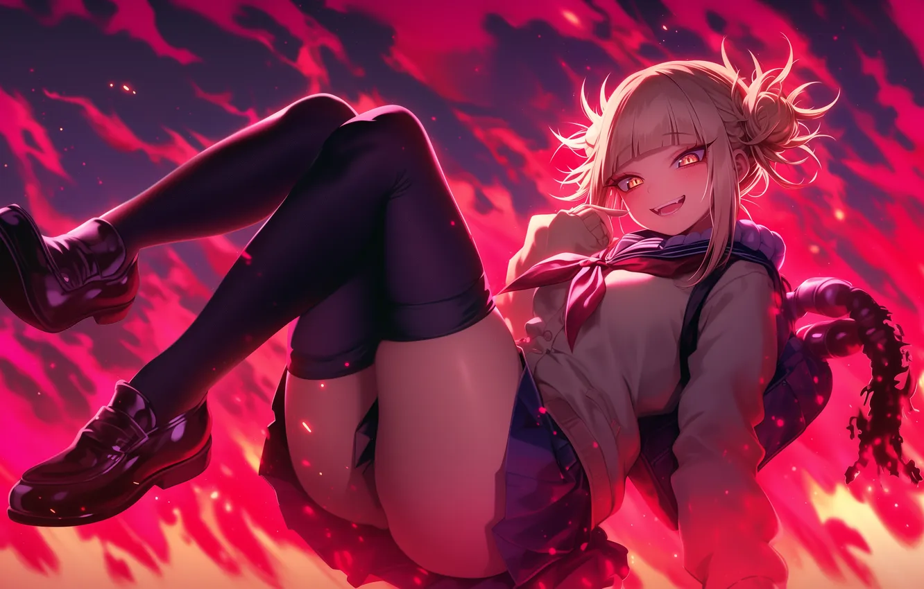 Photo wallpaper anime, art, wallpaper, jacket, My hero Academy, Himiko, My Hero Academia, Himiko Toga