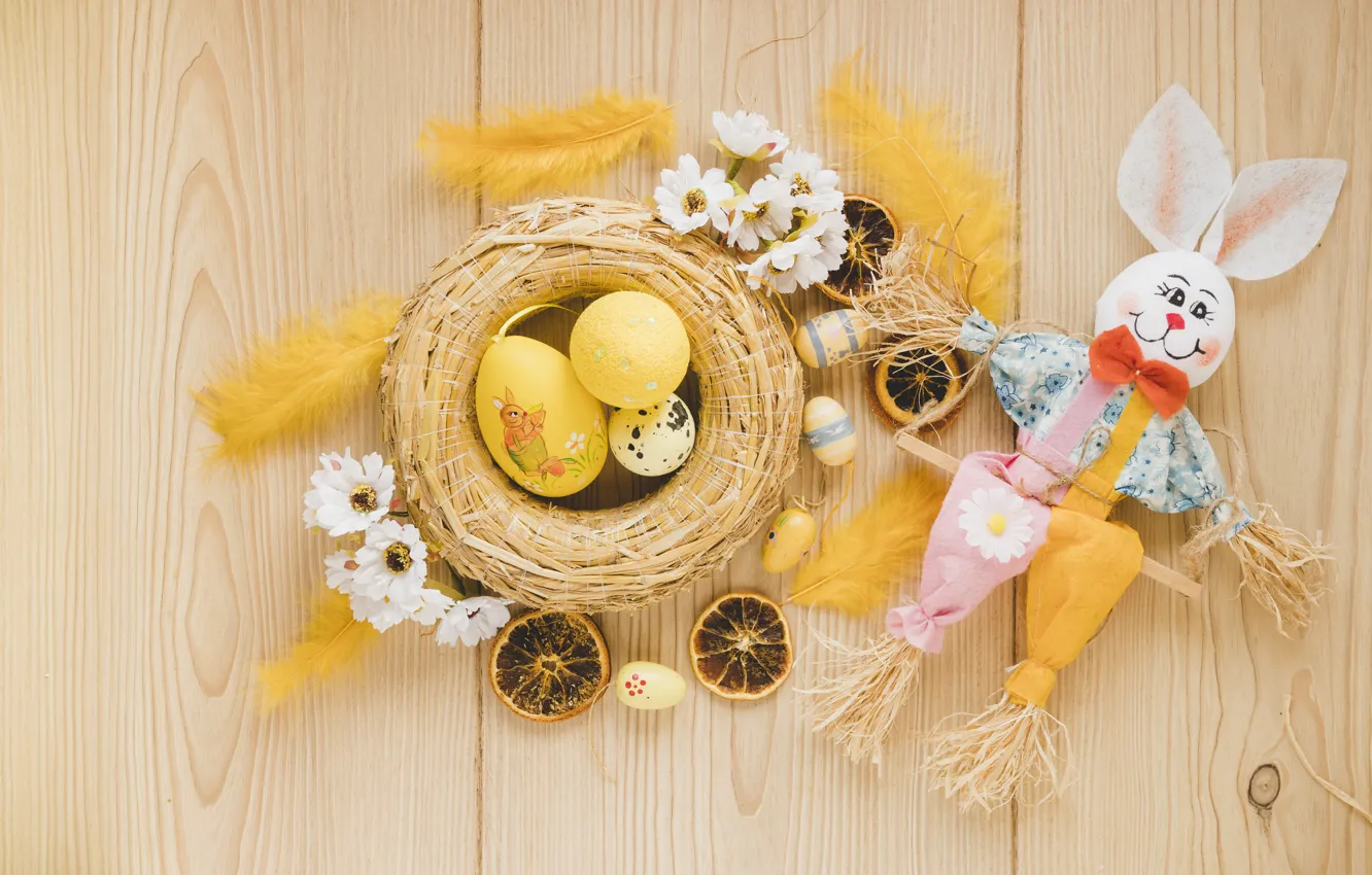 Photo wallpaper holiday, toy, eggs, rabbit, Easter, socket