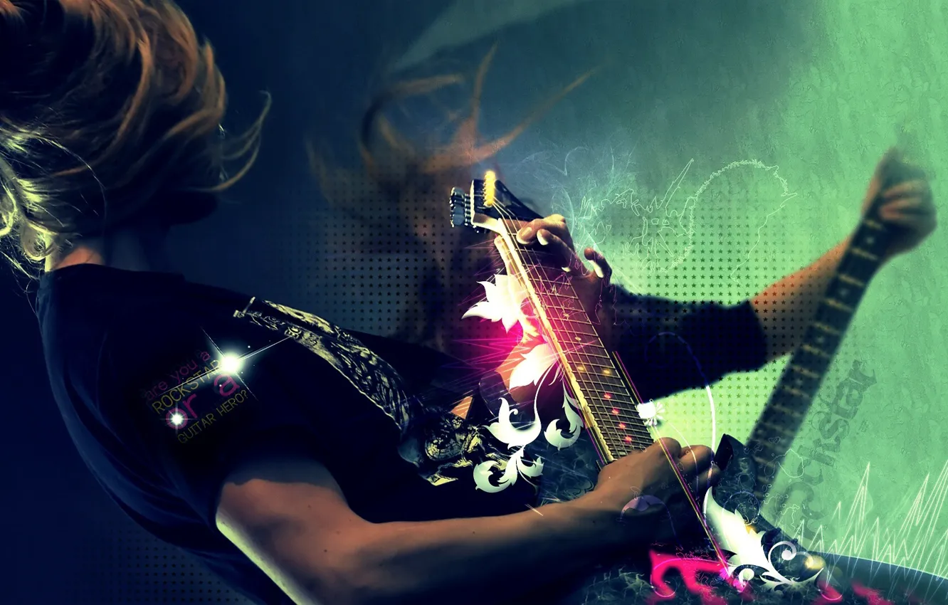 Photo wallpaper guitar, rock, rockstar