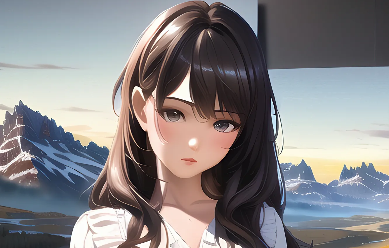 Photo wallpaper anime, artist, artwork, anime girl