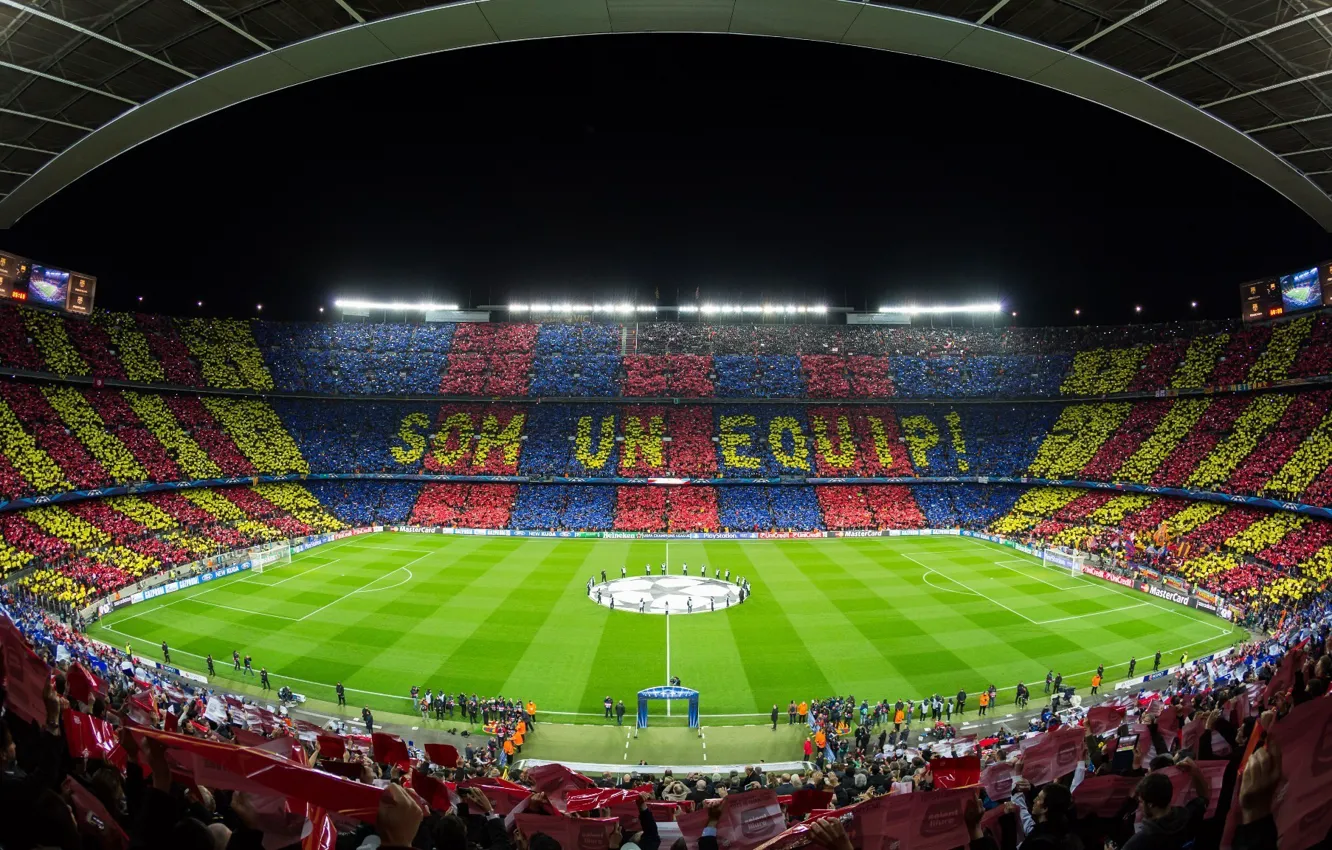 Photo wallpaper Camp Nou, FC Barcelona, Champions League 2012-13, FC Barcelona - AC Milan