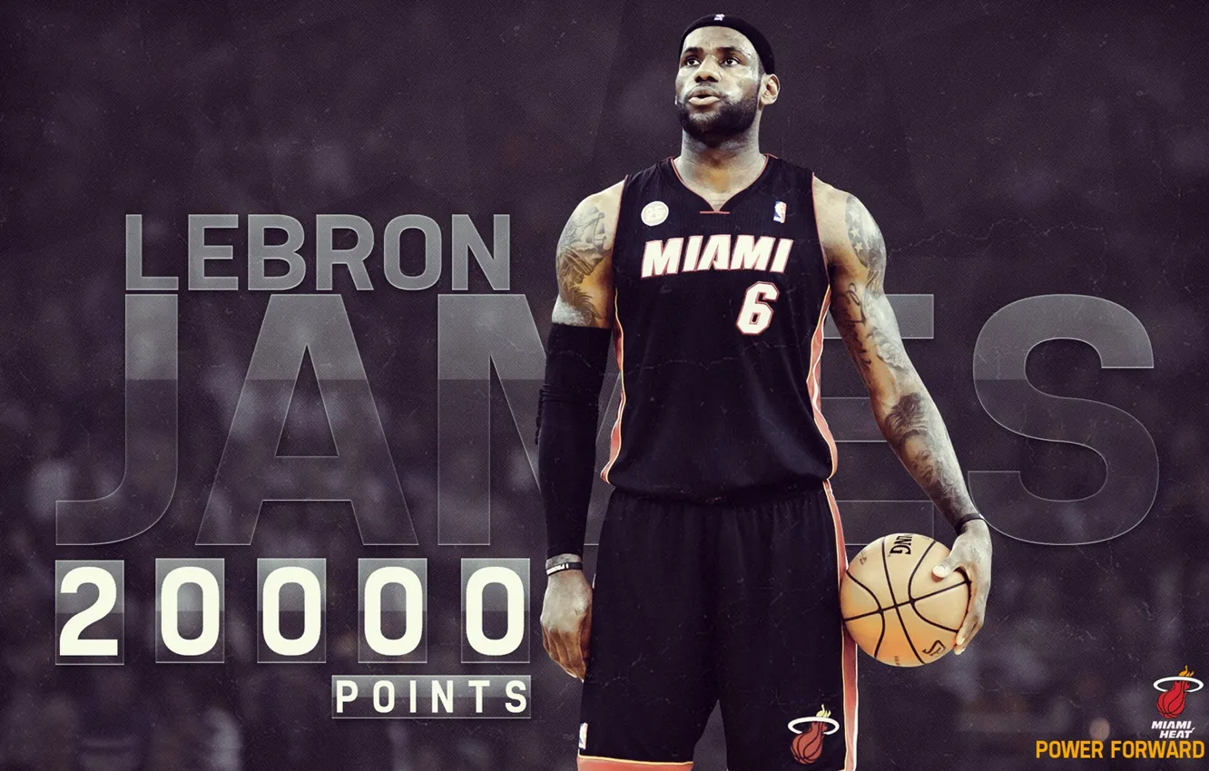 Photo wallpaper sport, the ball, tattoo, Basketball, NBA, LeBron James, Miami Heat, Player
