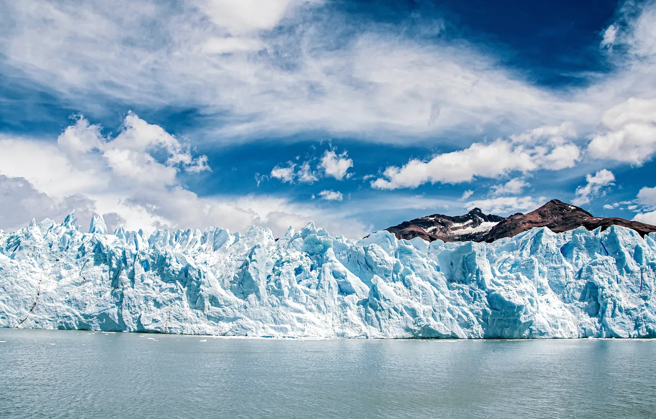Photo wallpaper ice, water, snow, landscape, mountains, glacier