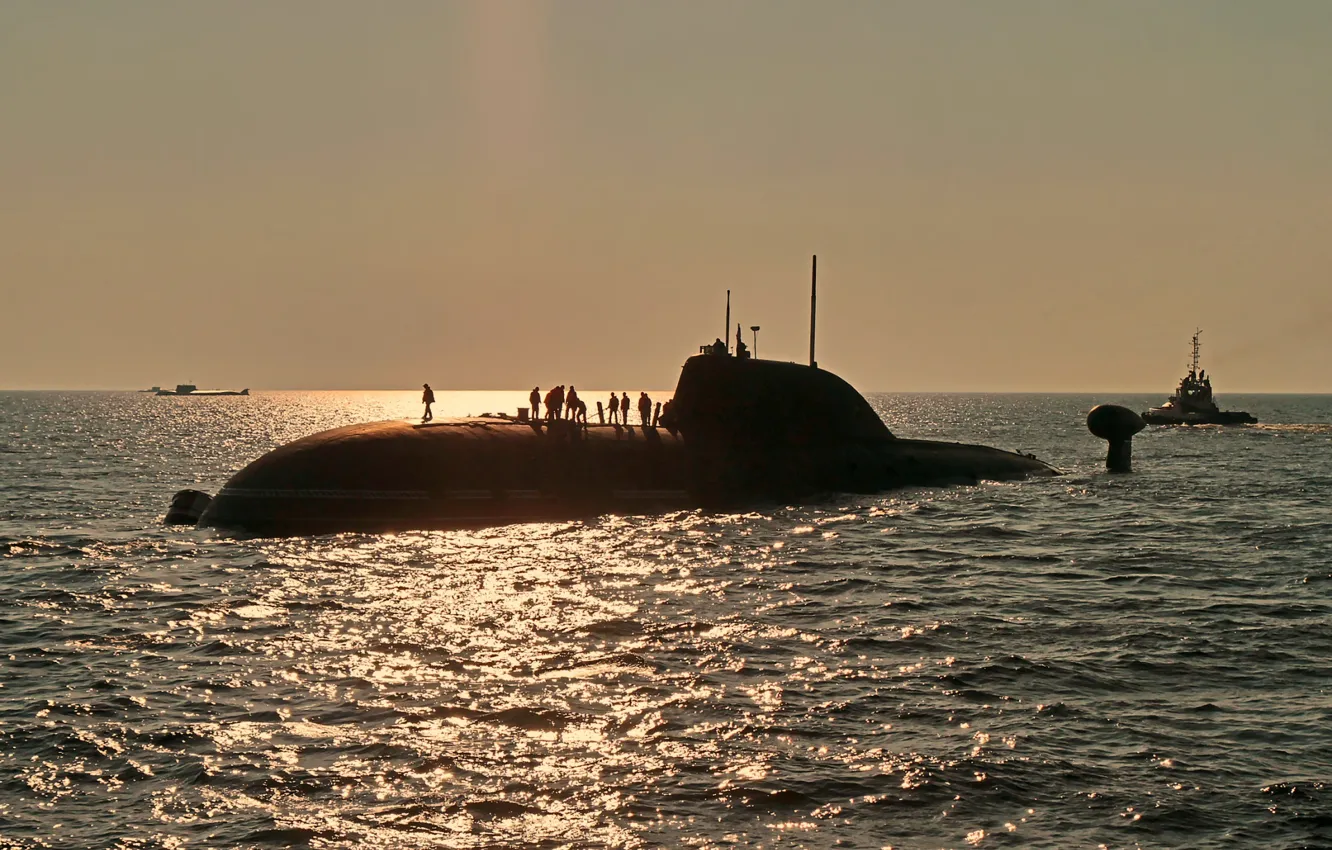 Photo wallpaper boat, underwater, atomic, Boar