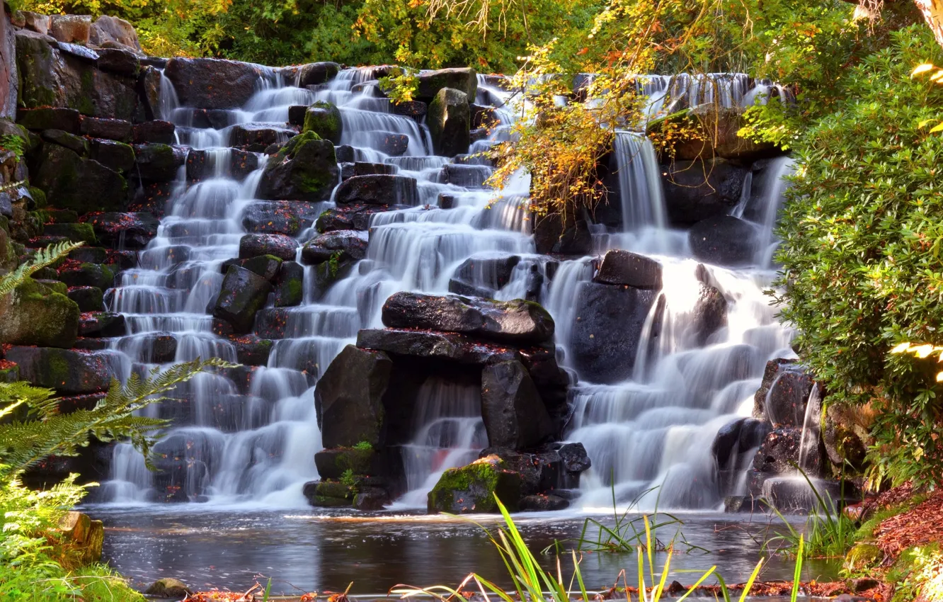 Photo wallpaper water, waterfall, stream