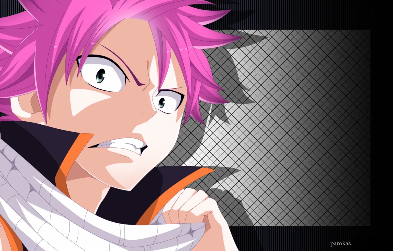 Photo wallpaper face, anime, art, guy, fairy tail, Natsu, Natsu Dragneel, Fairy tail