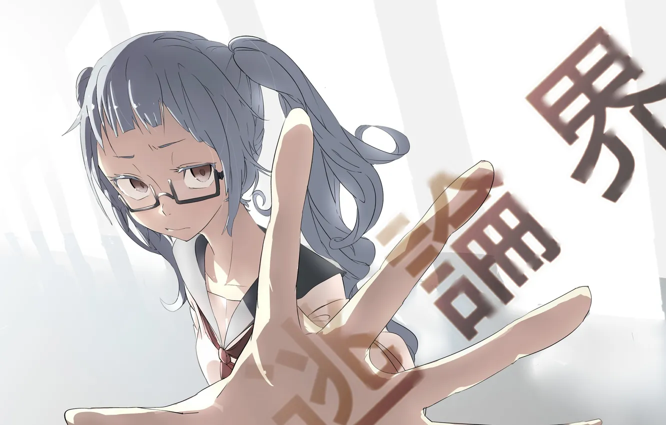 Photo wallpaper sadness, girl, hands, glasses, characters, vocaloid, Vocaloid, art