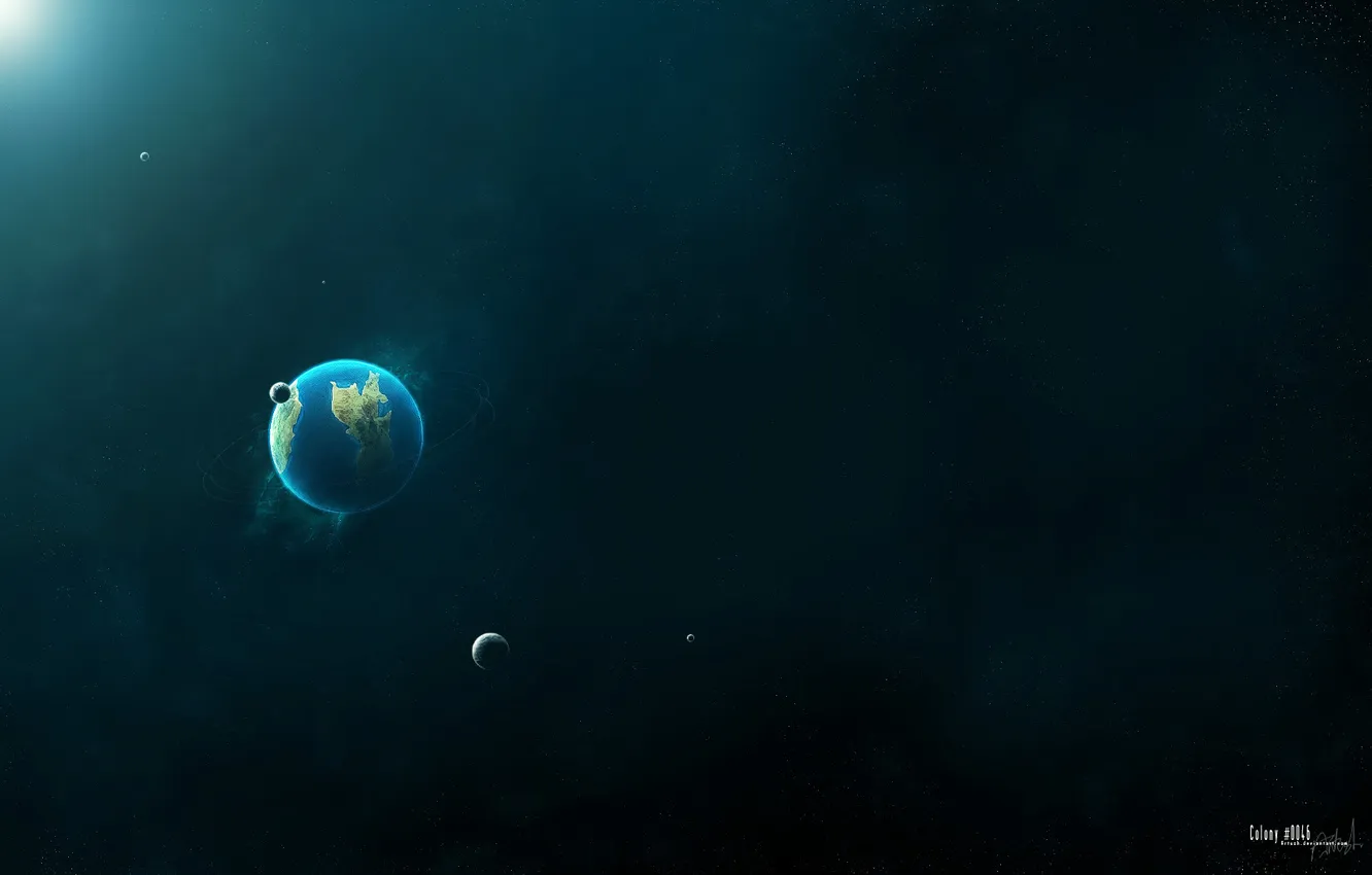 Photo wallpaper space, deep, colony