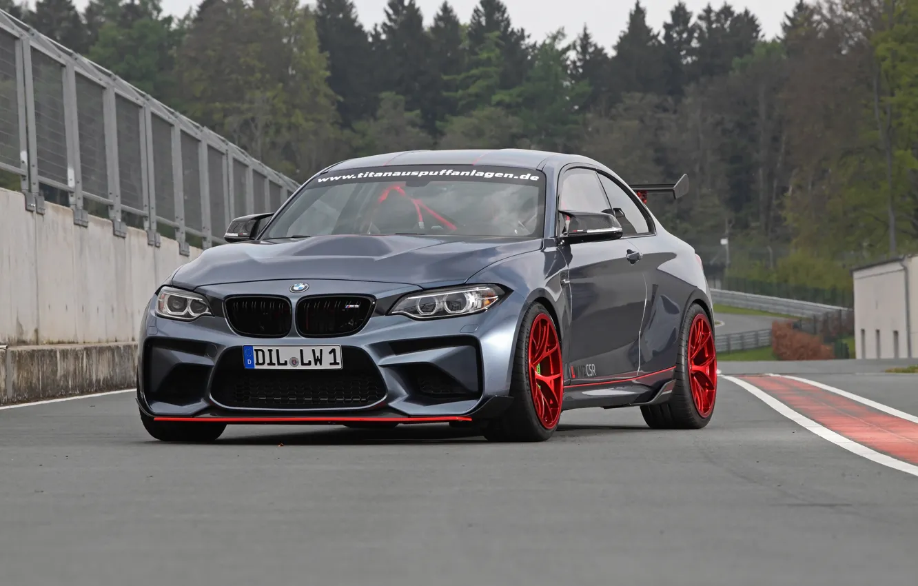 Photo wallpaper BMW, Grey, Lightweight Performance, M2 CSR