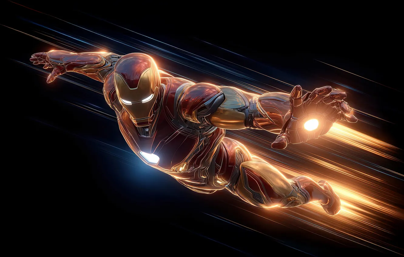 Photo wallpaper ironman, rage, unstoppable