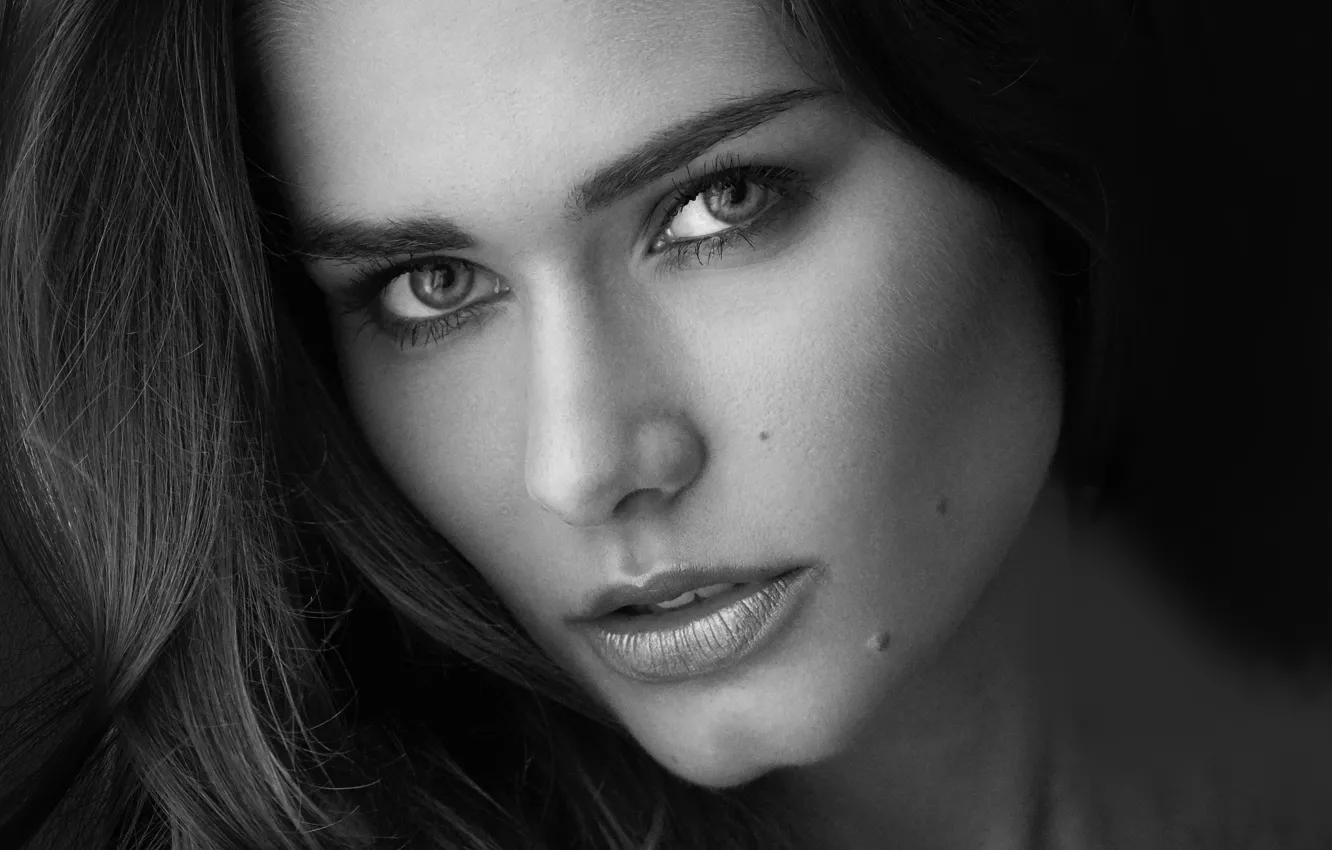 Photo wallpaper look, face, beauty, Karolina