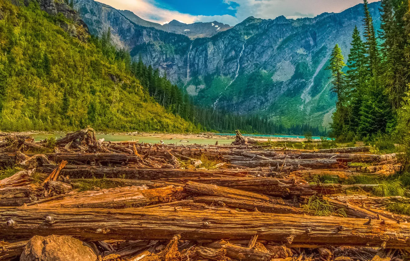 Photo wallpaper Montana, USA, Glacier national Park