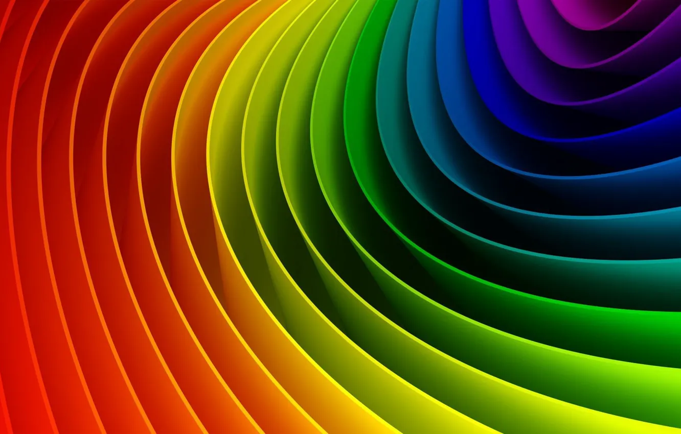 Photo wallpaper color, Rainbow, the transition