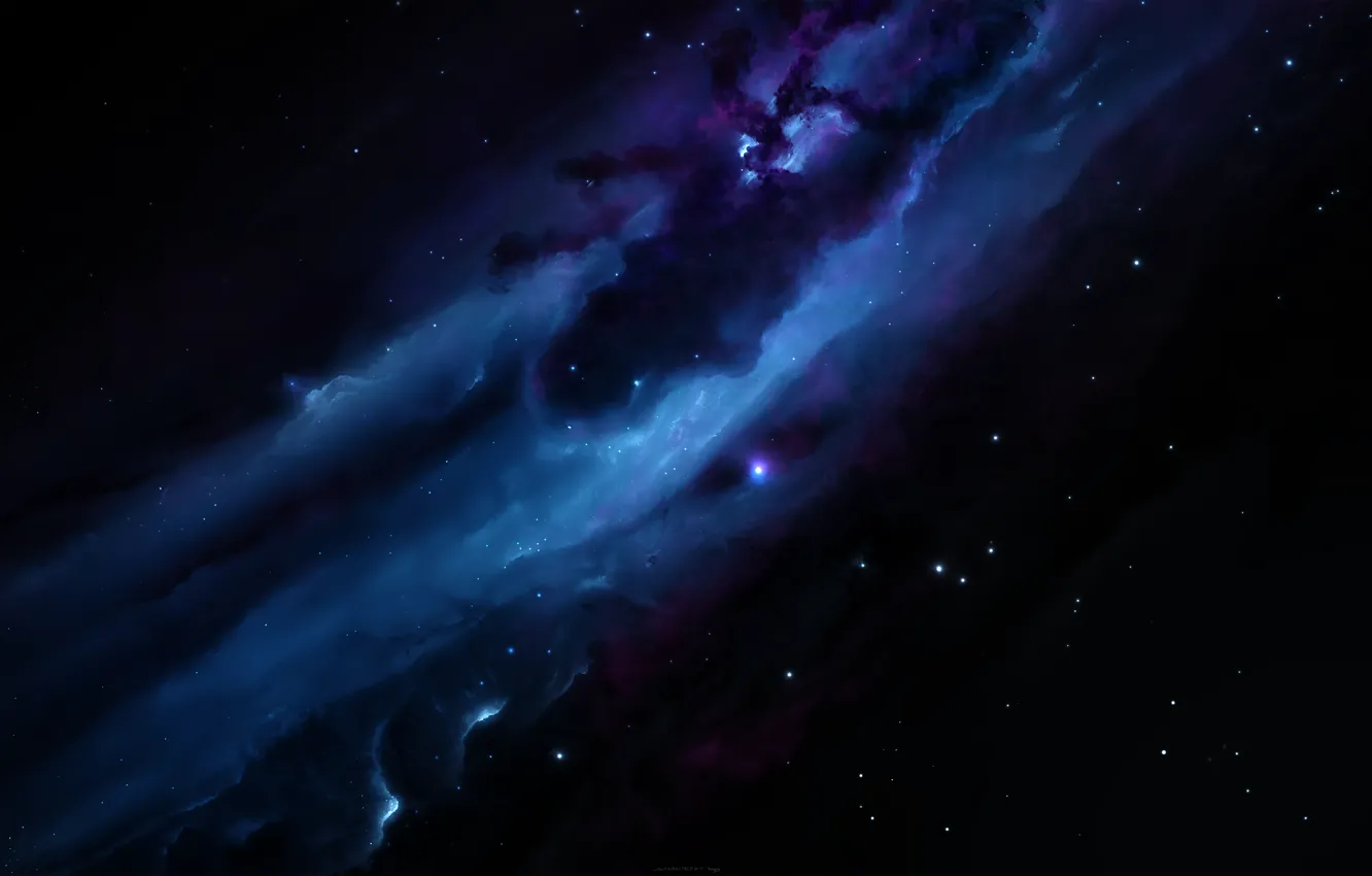 Photo wallpaper nebula, the dark background, starkiteckt