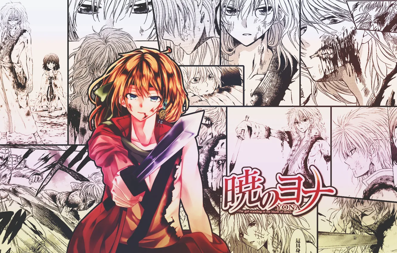 Photo wallpaper sword, guy, Dawn Yona, Akatsuki no Yona, Yona of the Dawn, the yellow dragon