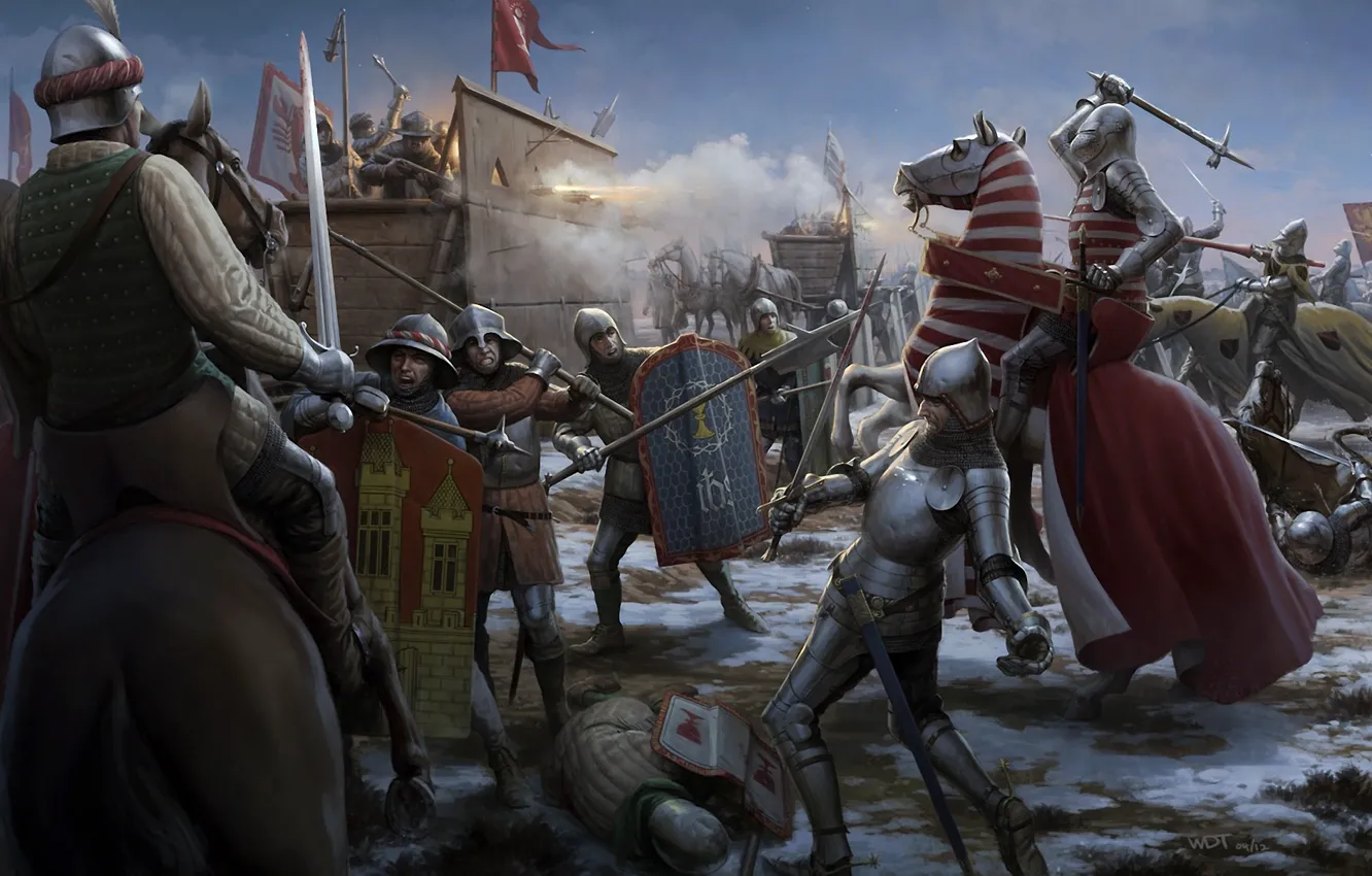 Photo wallpaper weapons, horse, sword, war, shit, spear, battle, the middle ages