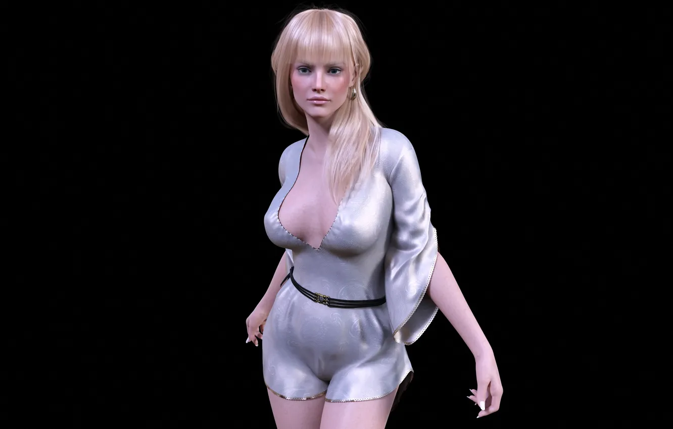 Photo wallpaper girl, background, blonde