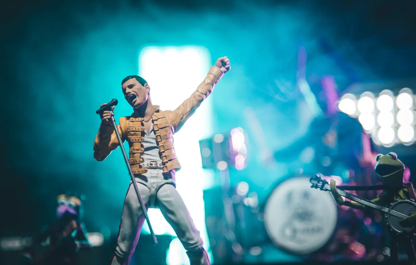 Photo wallpaper concert, rock, figure, Freddie Mercury