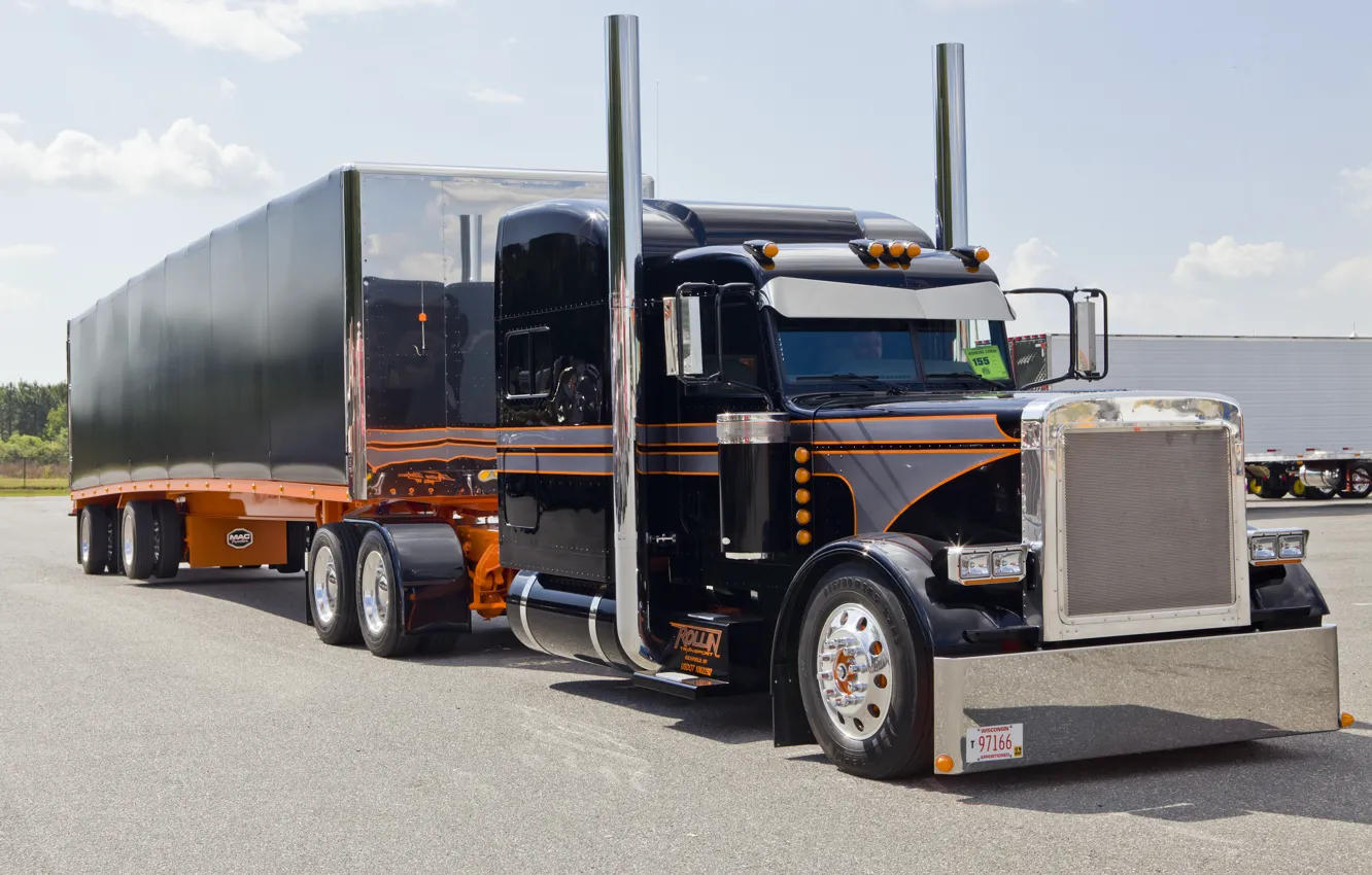 Photo wallpaper custom, truck, peterbilt, semi show