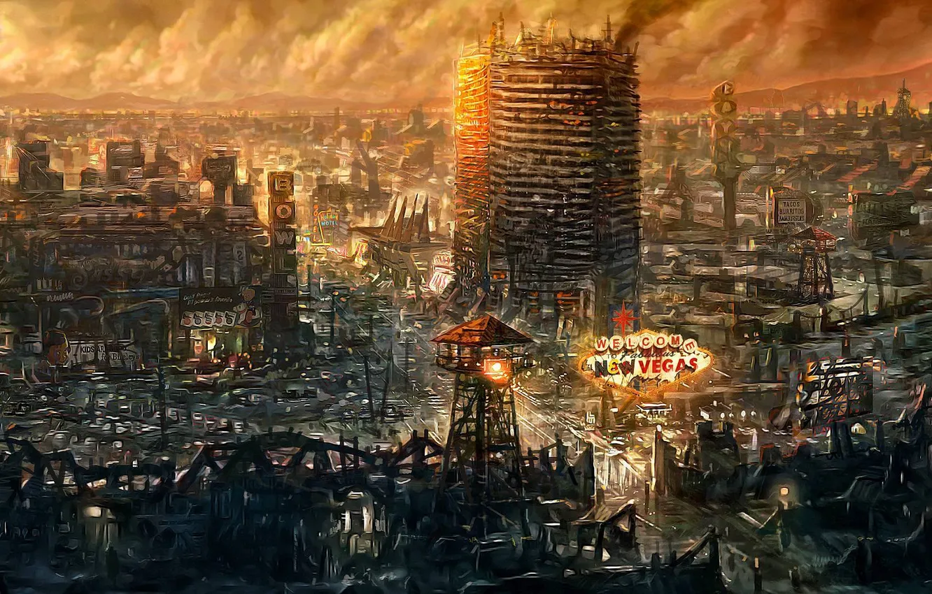 Photo wallpaper the city, the game, art, Vegas