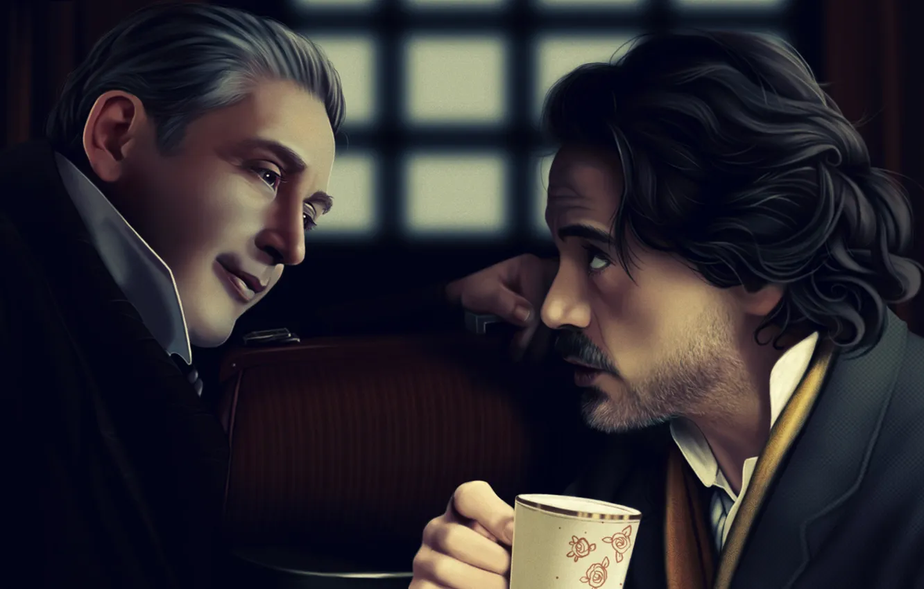Photo wallpaper Sherlock Holmes, Robert Downey, Robert Downey, Vasily Livanov