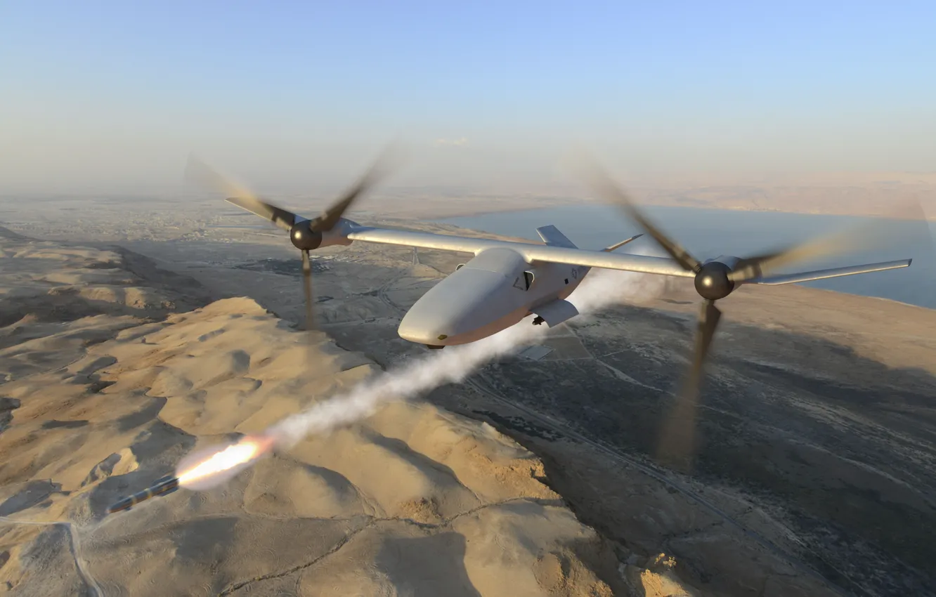 Photo wallpaper Concept, Flight, Rocket, Start, Unmanned aerial vehicle, Bell V-247 Vigilant, Large tiltrotor, Large tiltrotor unmanned …
