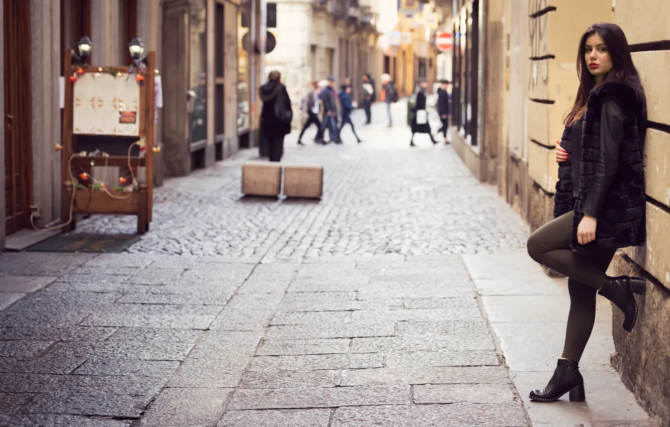 Photo wallpaper look, the city, street, model, beauty, Ester