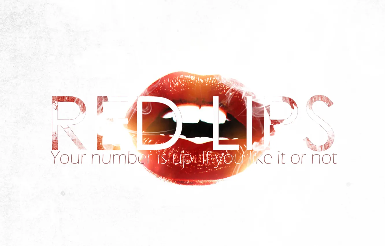 Photo wallpaper red, lips, red, smoke, lips
