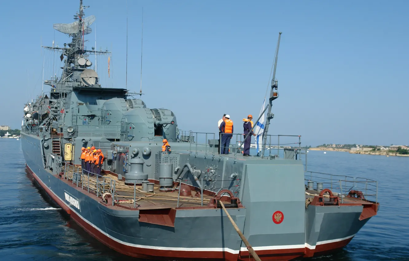 Photo wallpaper sea, ship, Black, Navy, Sevastopol, guard, Inquisitive