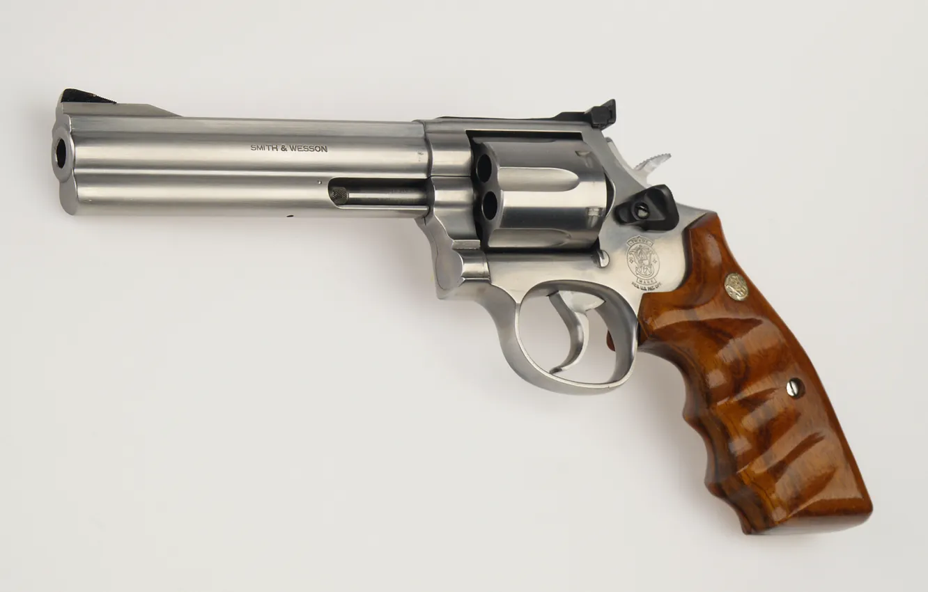 Photo wallpaper metal, wood, revolver, fire arms