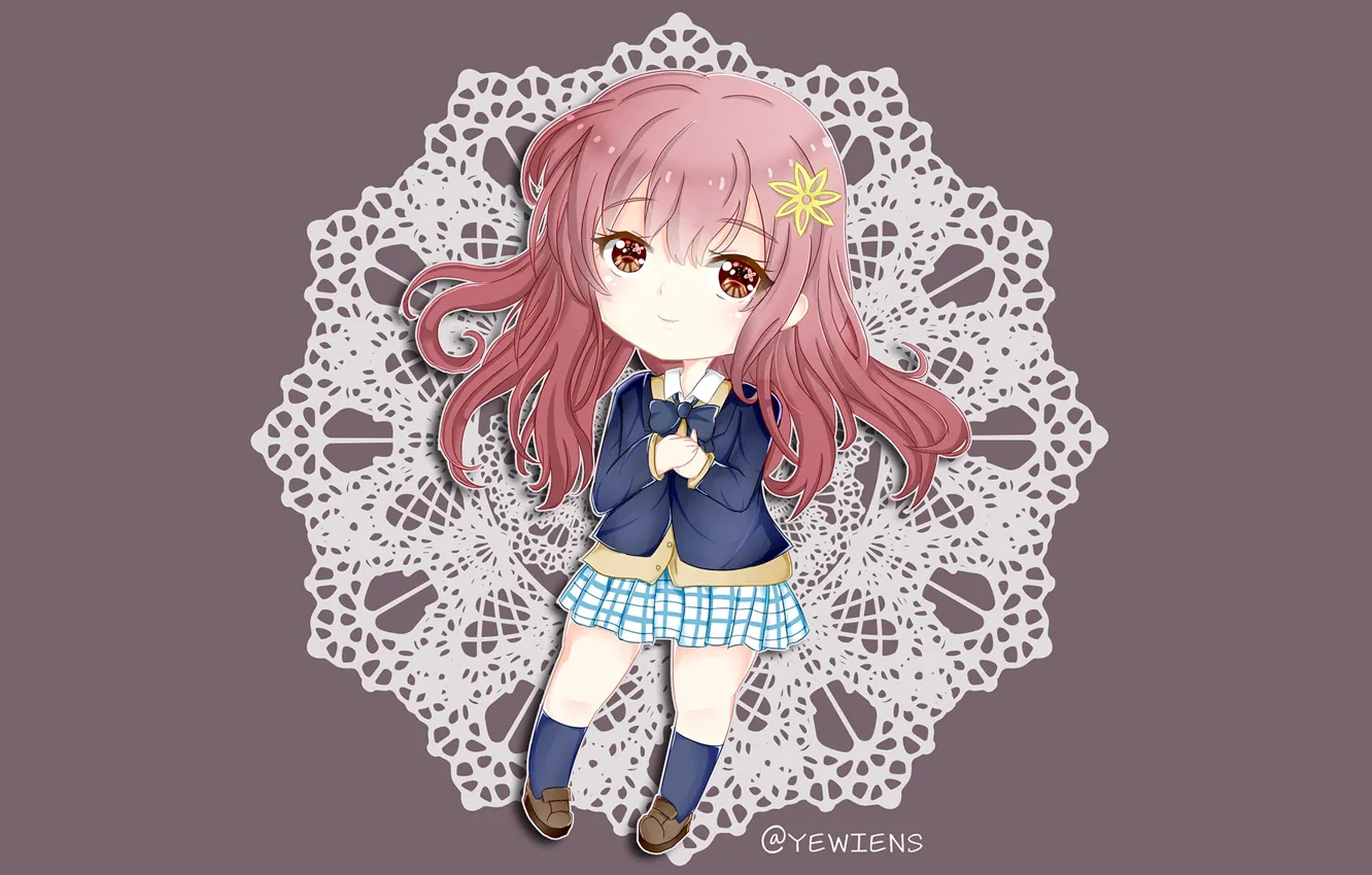 Photo wallpaper background, girl, lace, napkin, Form voice, You No Katachi