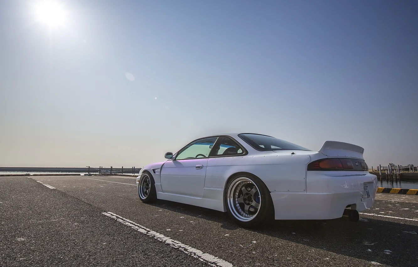 Photo wallpaper Nissan, Sky, Sun, Tuning, JDM, 240SX