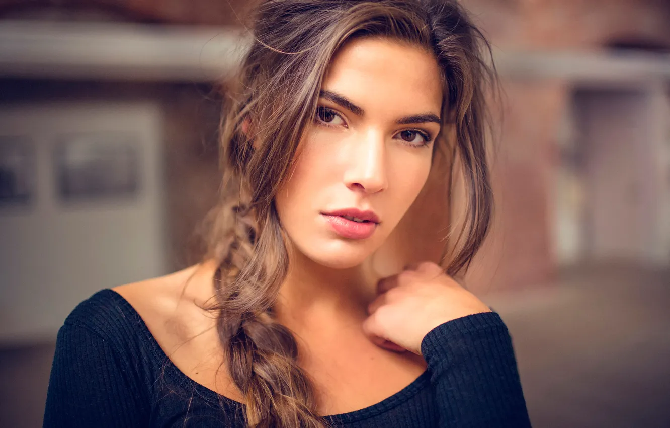 Photo wallpaper look, brown-eyed, Nathalie, Thomas Agatz, Cinematic portrait