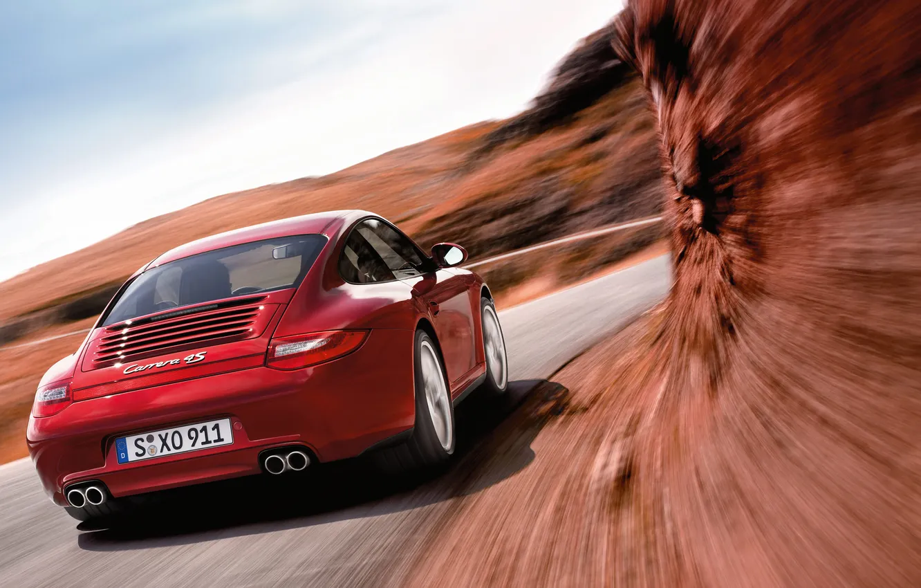 Photo wallpaper road, machine, auto, mountains, Wallpaper, speed, Porsche, Germany